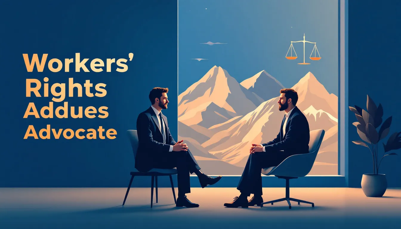 A Colorado workers compensation lawyer consulting with an injured worker.