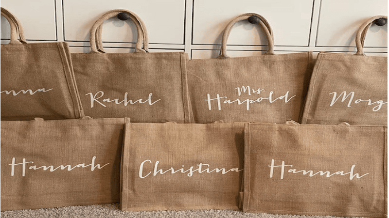 different customized totes