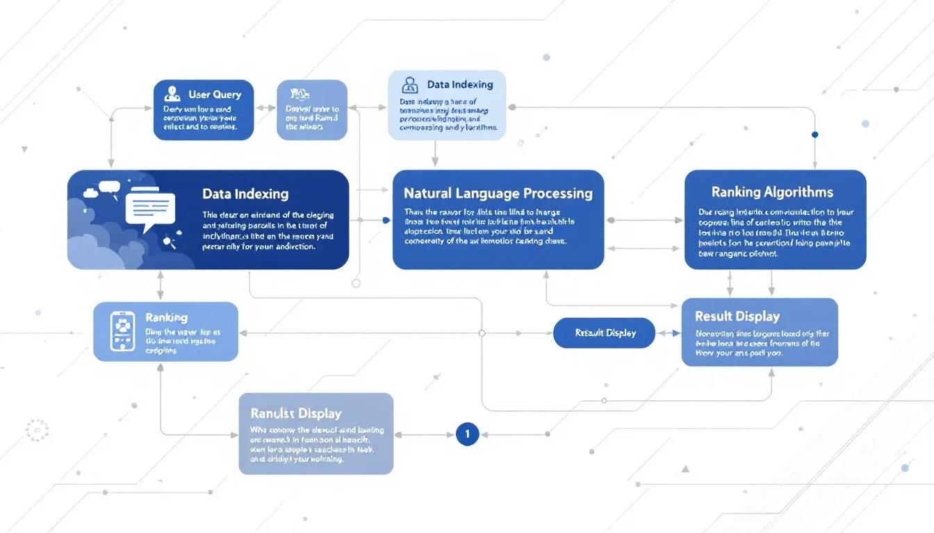 Comparison between traditional search engines and AI-driven search engines, highlighting visual and interactive elements
