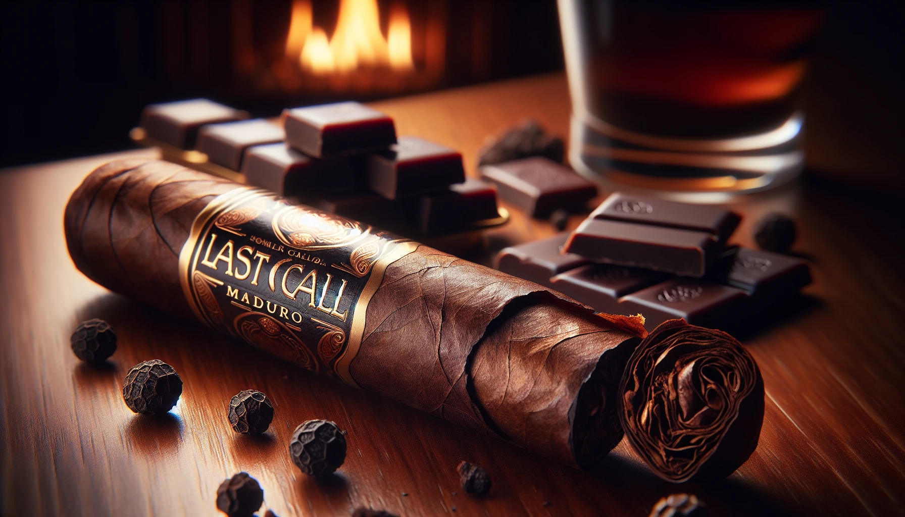 A rich and flavorful Last Call Maduro cigar