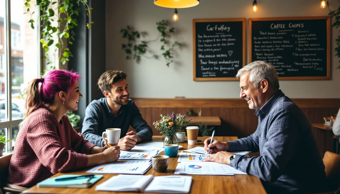 A business owner working on a comprehensive business plan.