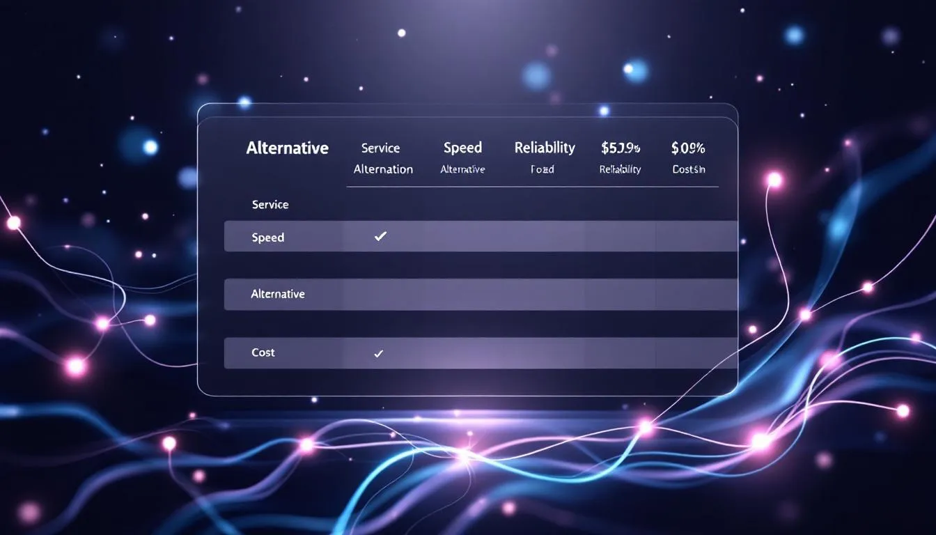 Alternatives to Bright Data Proxies with a comparison chart in the background.