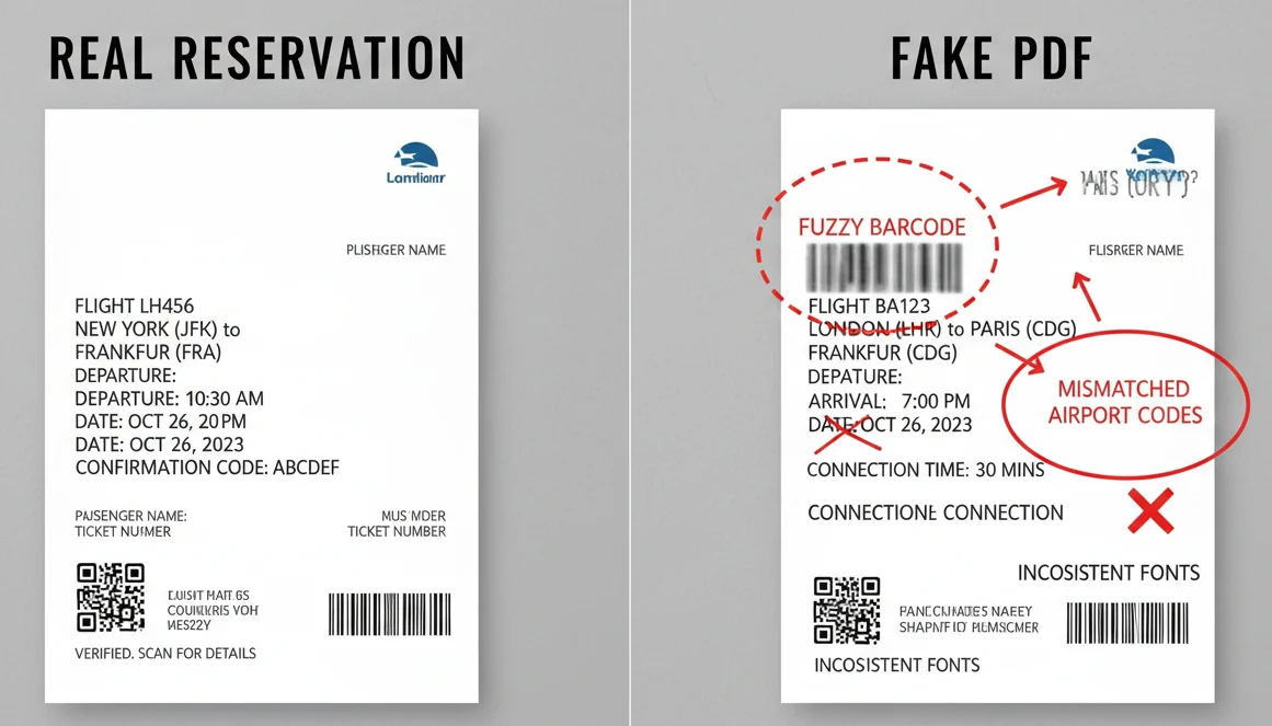 Red flags for spotting dummy ticket scams quickly