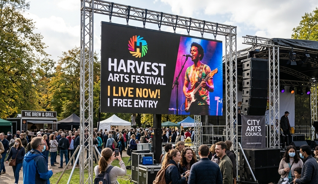 outdoor led display size