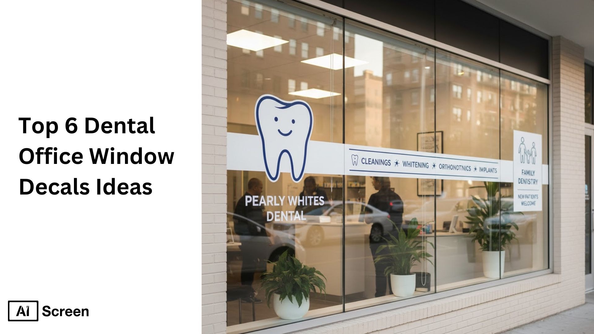 Top 6 Dental Office Window Decals Ideas 1 dental clinic window signage includes