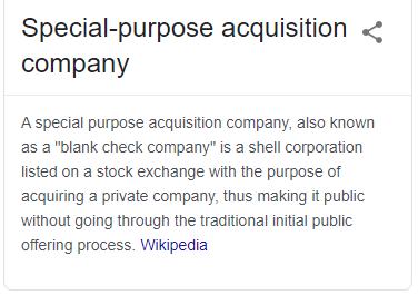 special purpose acquisition company