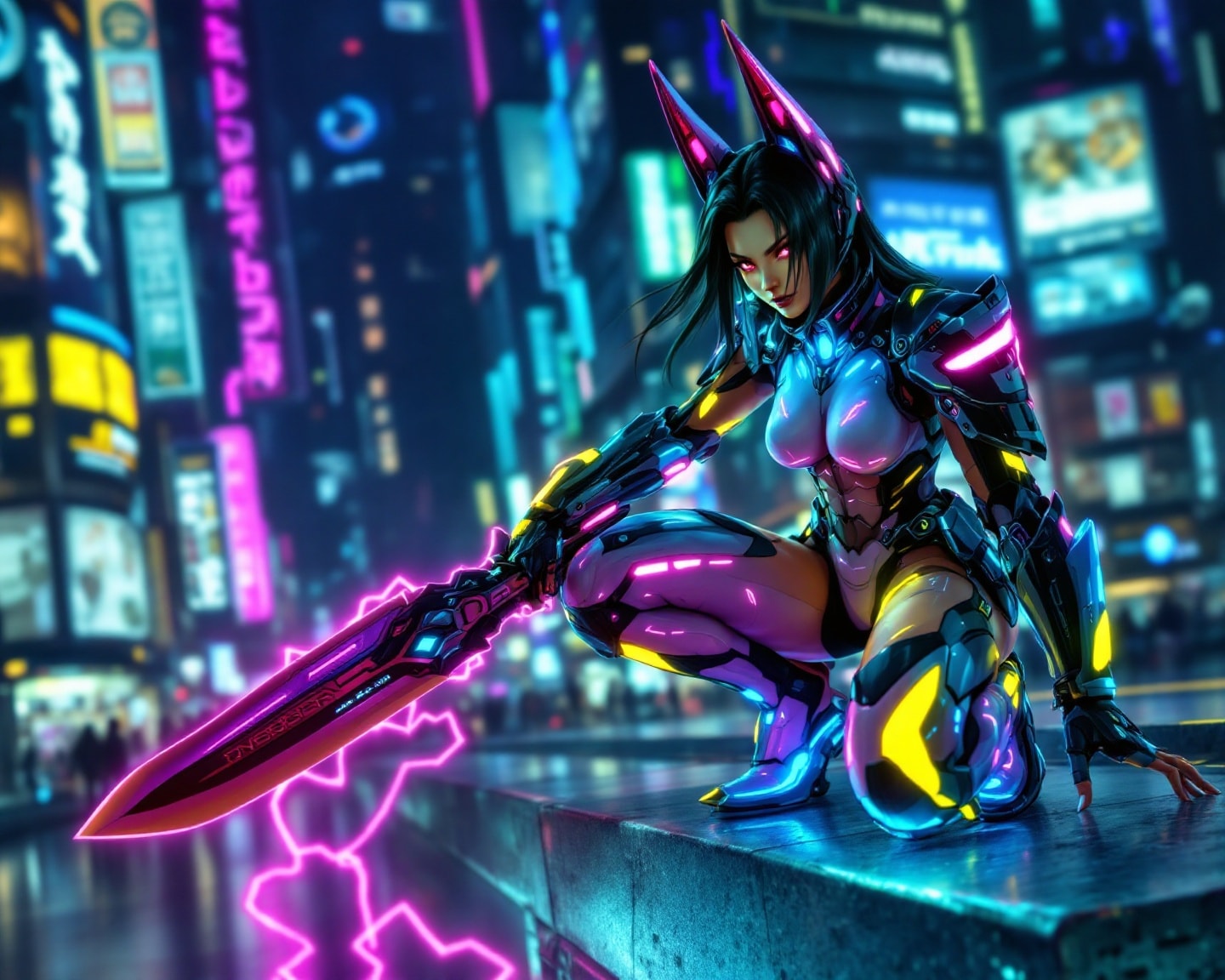  futuristic anime warrior