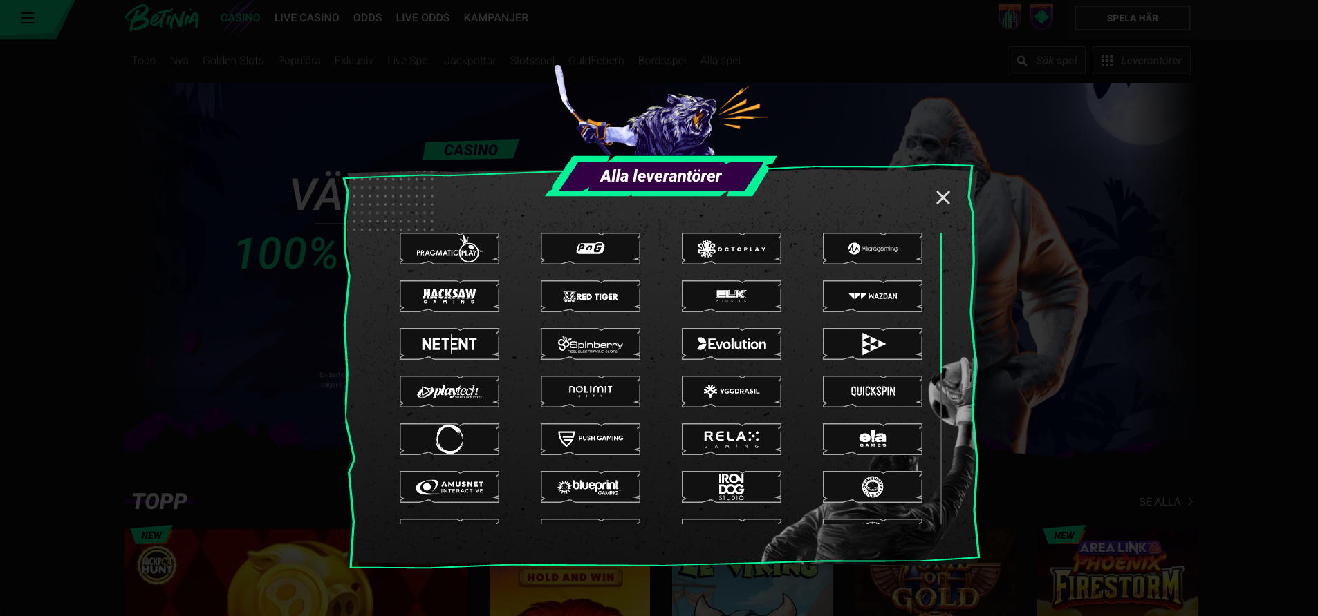 casino med svensk licens spelutbud