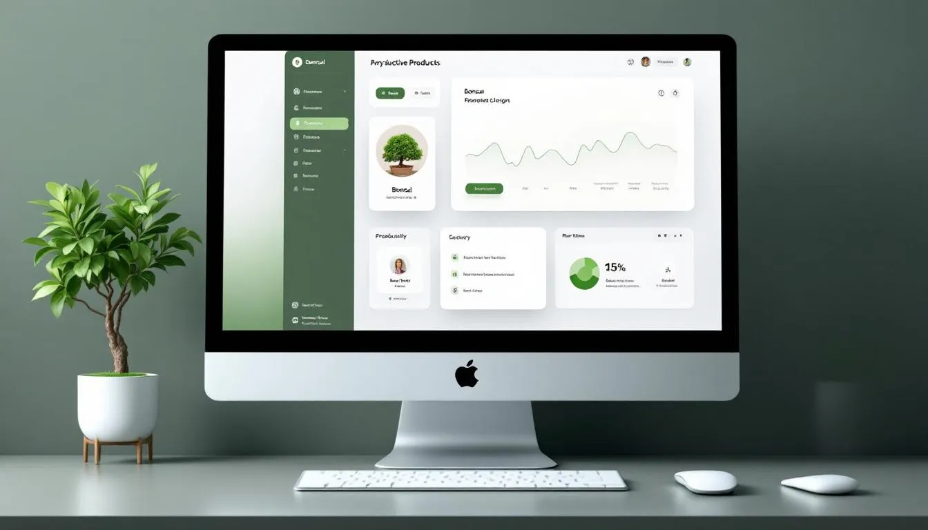 Interface de l'application Bonsai sur un &eacute;cran d'ordinateur.
