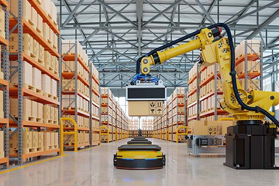 e commerce packaging industry example warehouse using robotic technologies to meet customer demand 