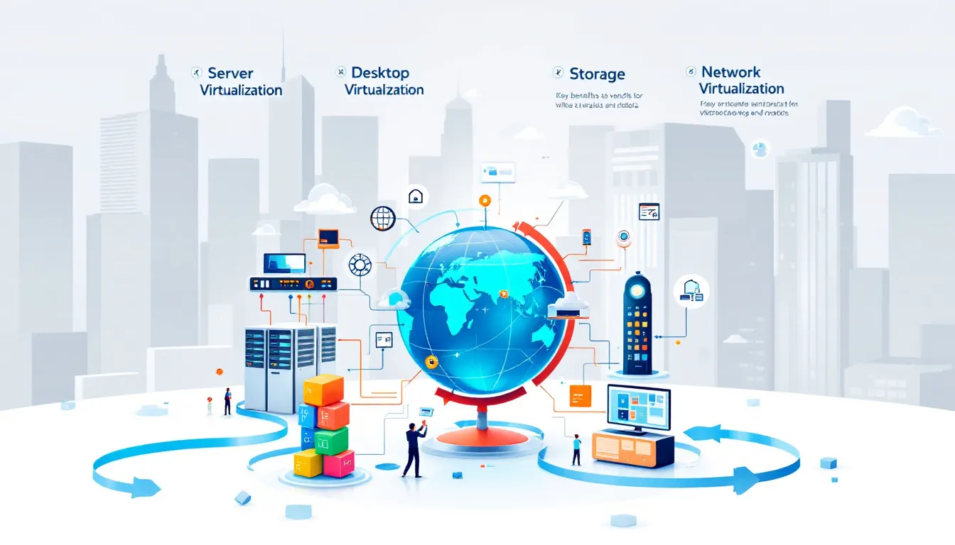 An overview of the key benefits of virtualization across IT environments, including efficiency and resource optimization.