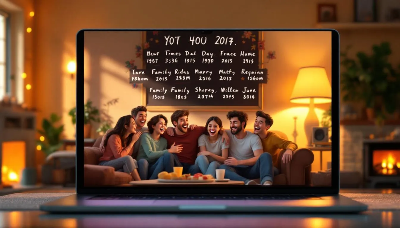 An example of a digital group card displayed on a laptop screen.