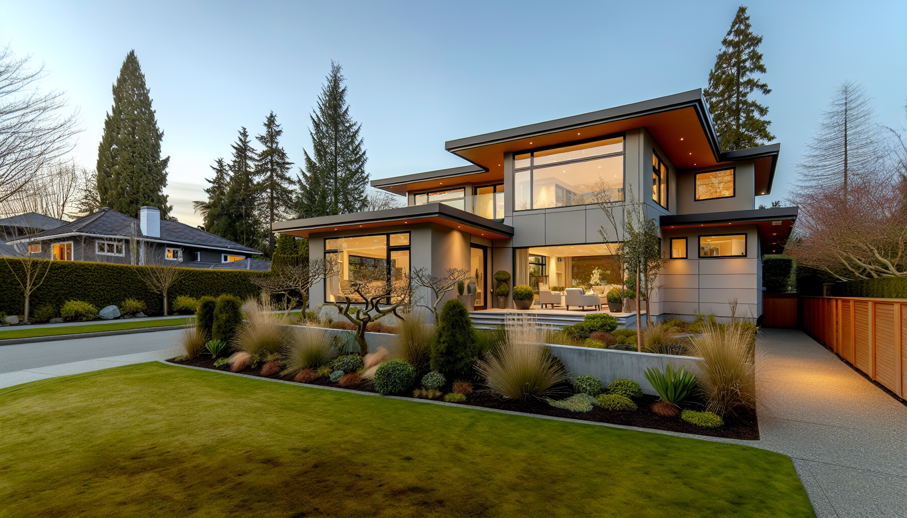 Newly listed modern house with spacious backyard