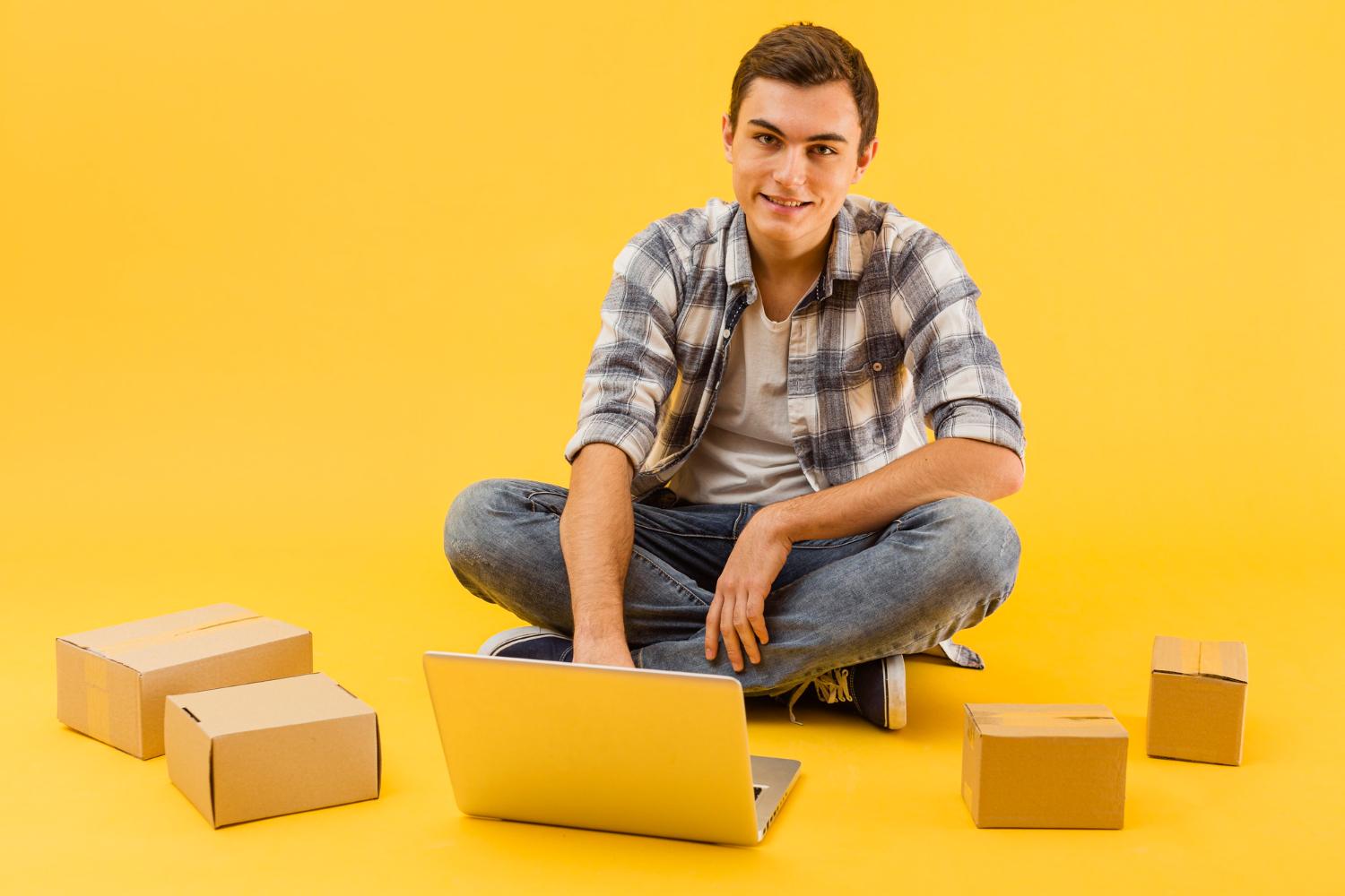 man looking into his average dropshipping income
