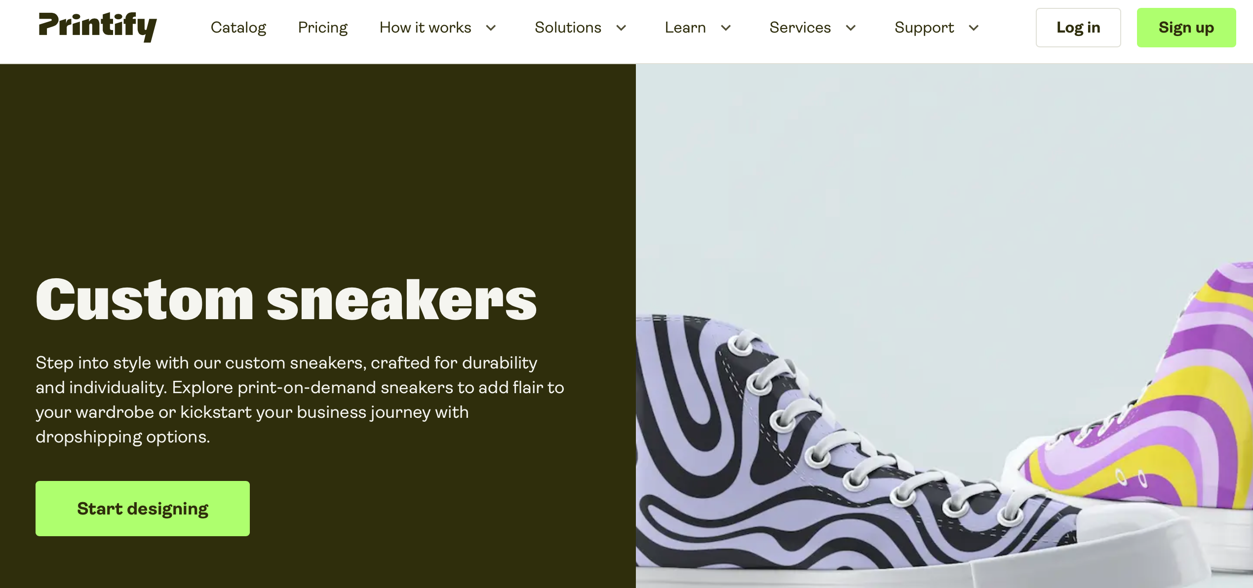 dropshipping shpes - printify 