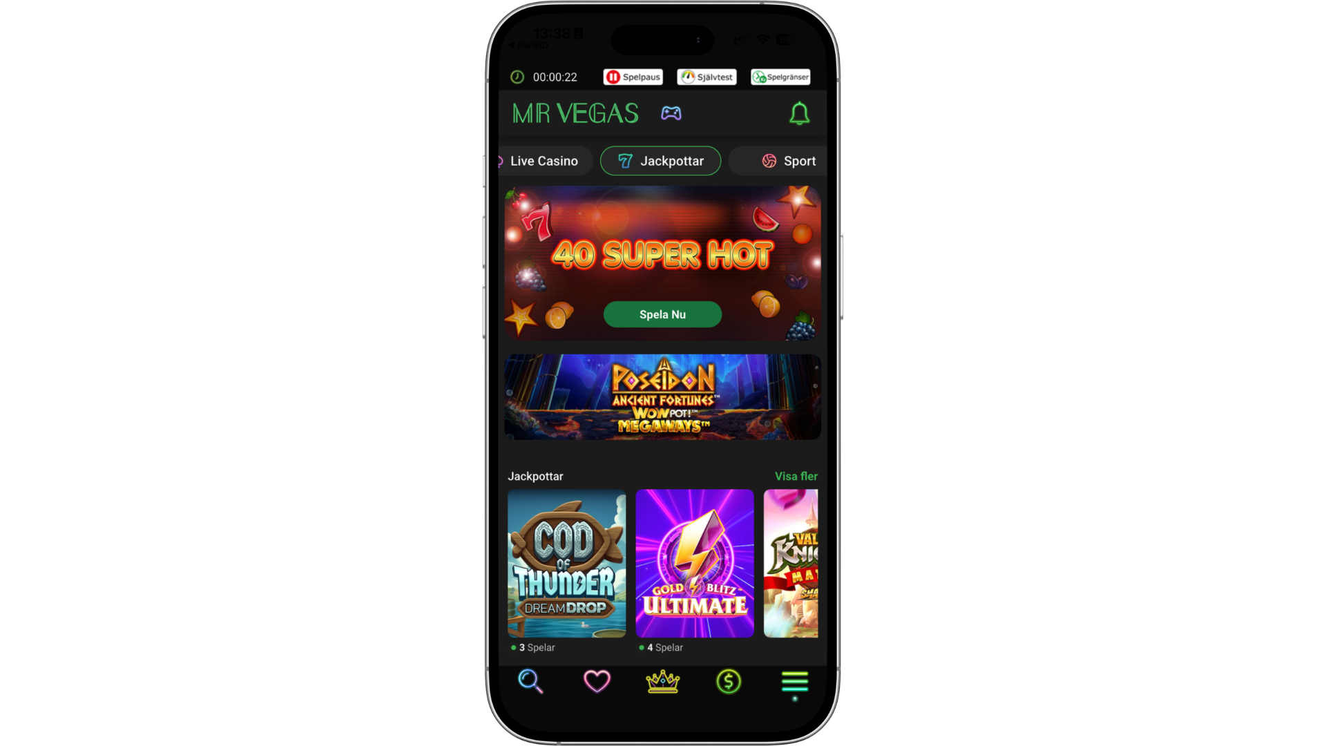Spela jackpot slots hos mobilcasino hemifrån med chans på mer vinster nästa gång