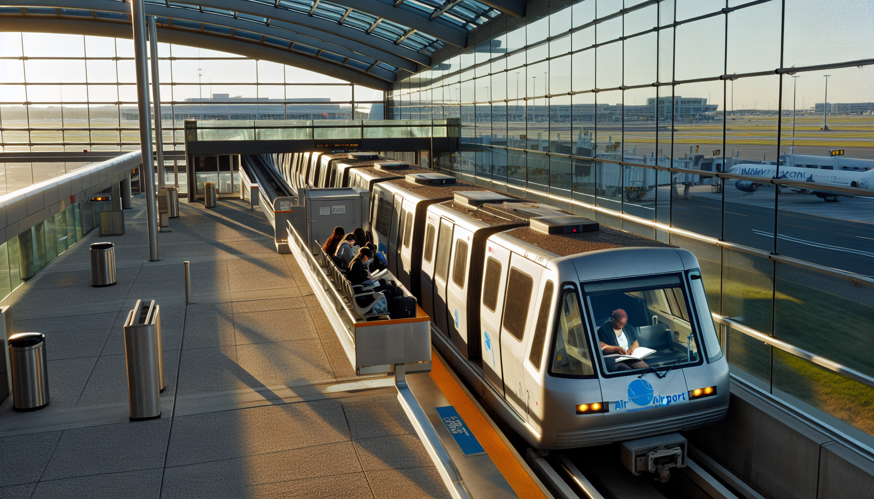 AirTrain shuttle at Newark Airport