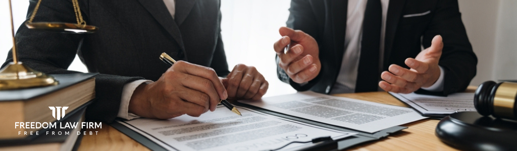 Las Vegas resident checking paycheck with wage garnishment deduction notice
