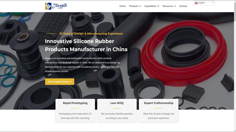 Hongju Silicone home page.