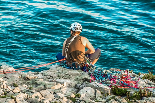 jurassic coast, climbing, the sea