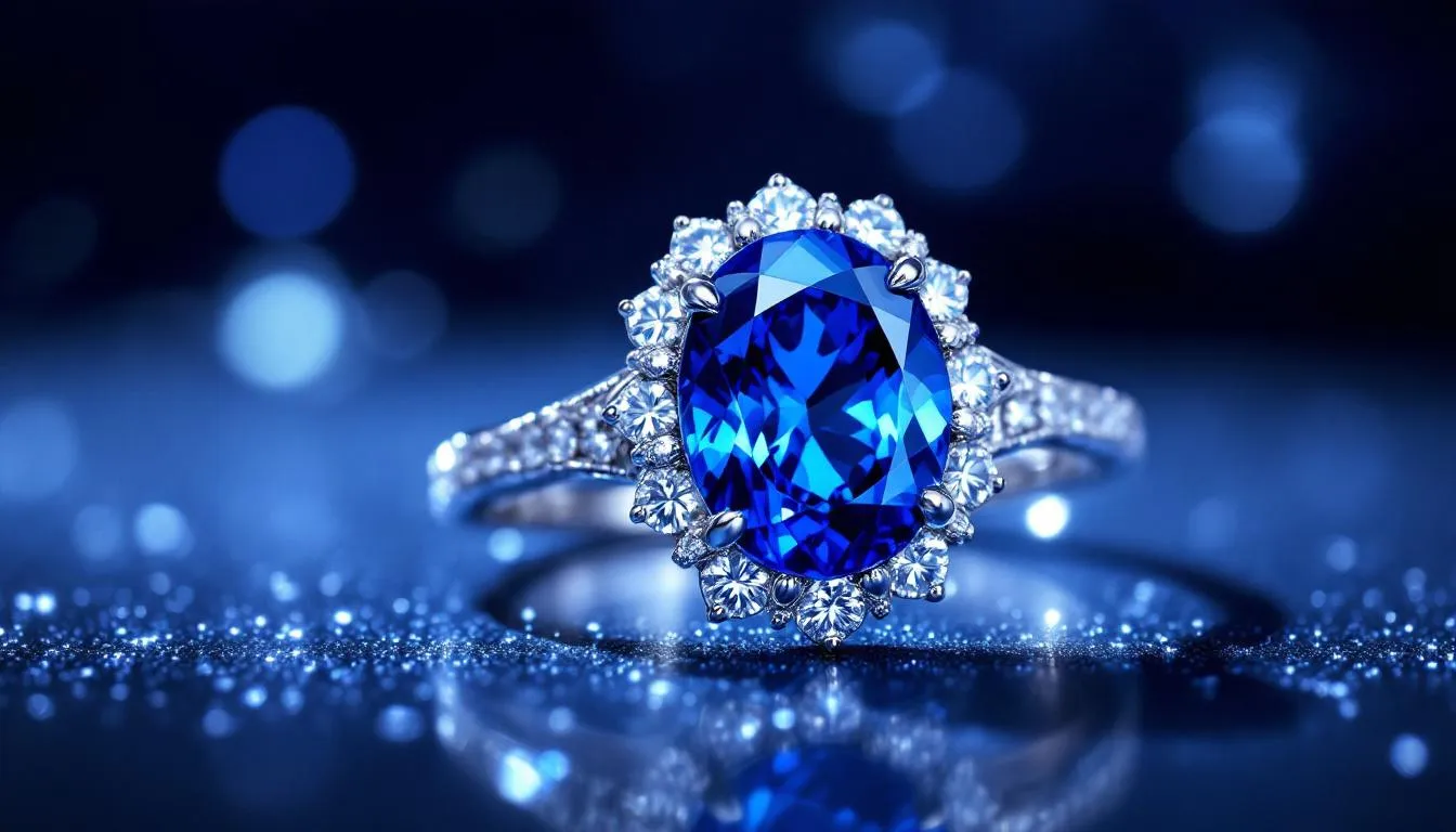 A famous sapphire jewellery piece worn by a celebrity.