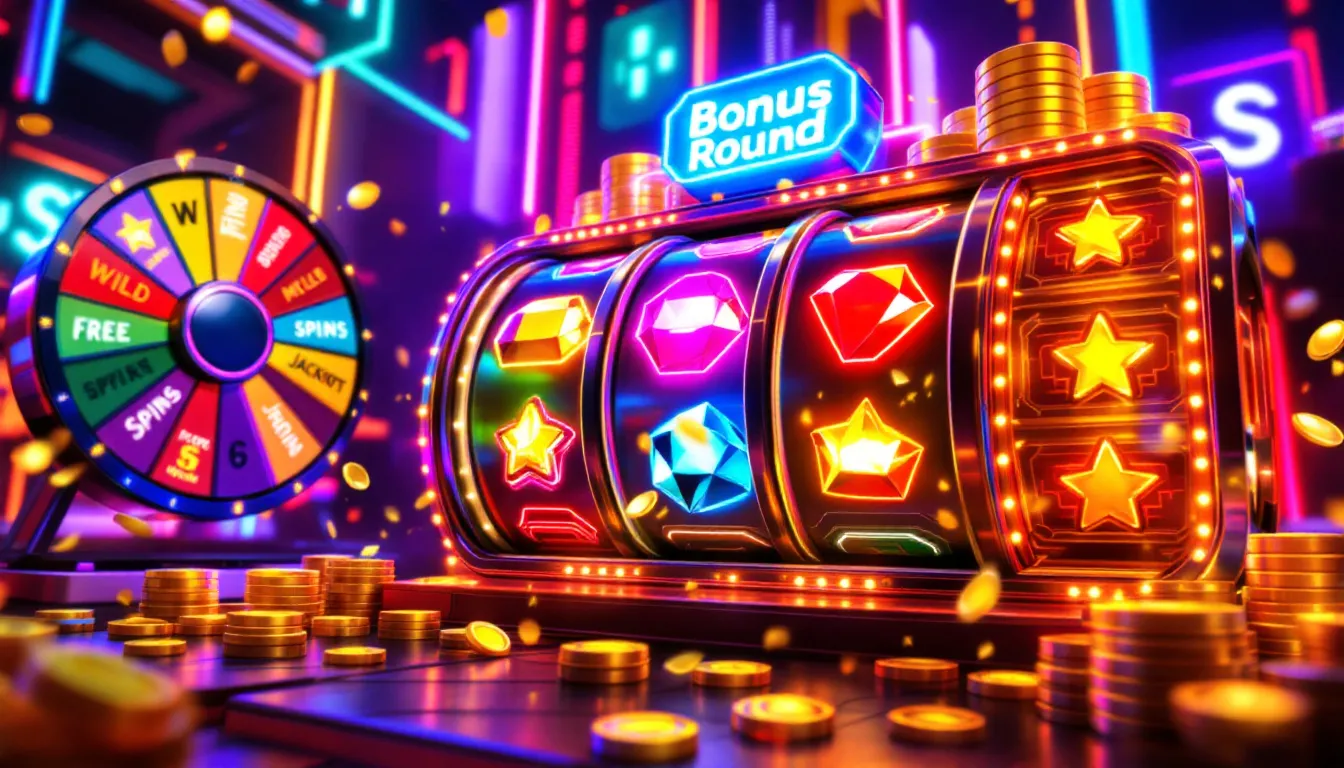 Visual representation of various bonus rounds in slot games.