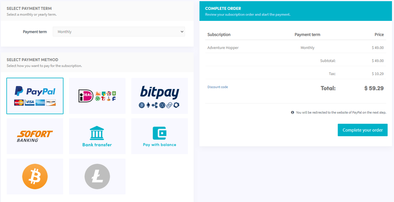 The Cryptohopper Cryptocurrency Payment System