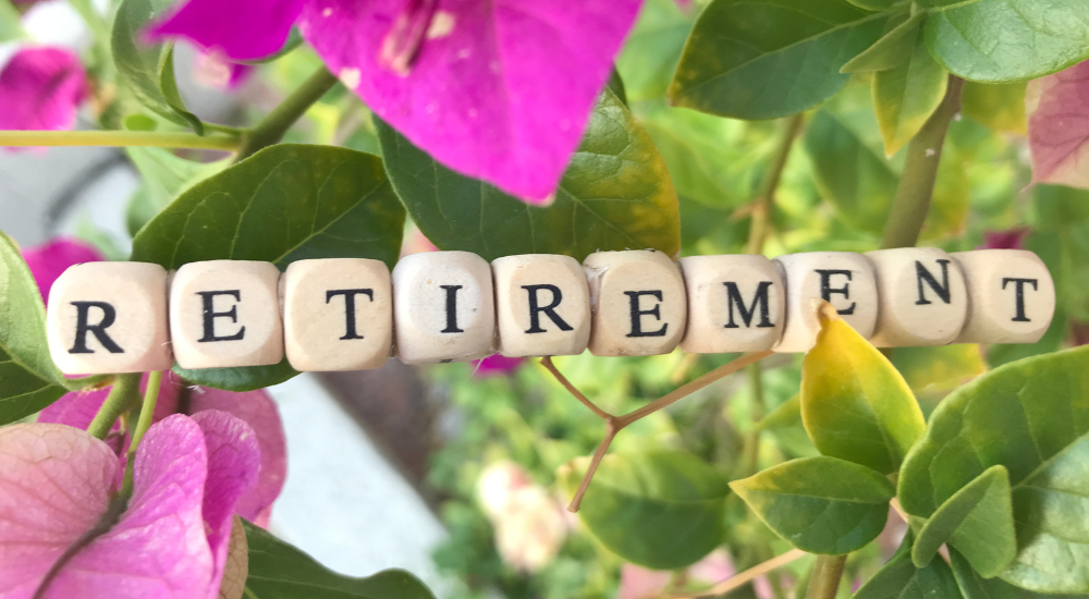 Retirement dice on a tree