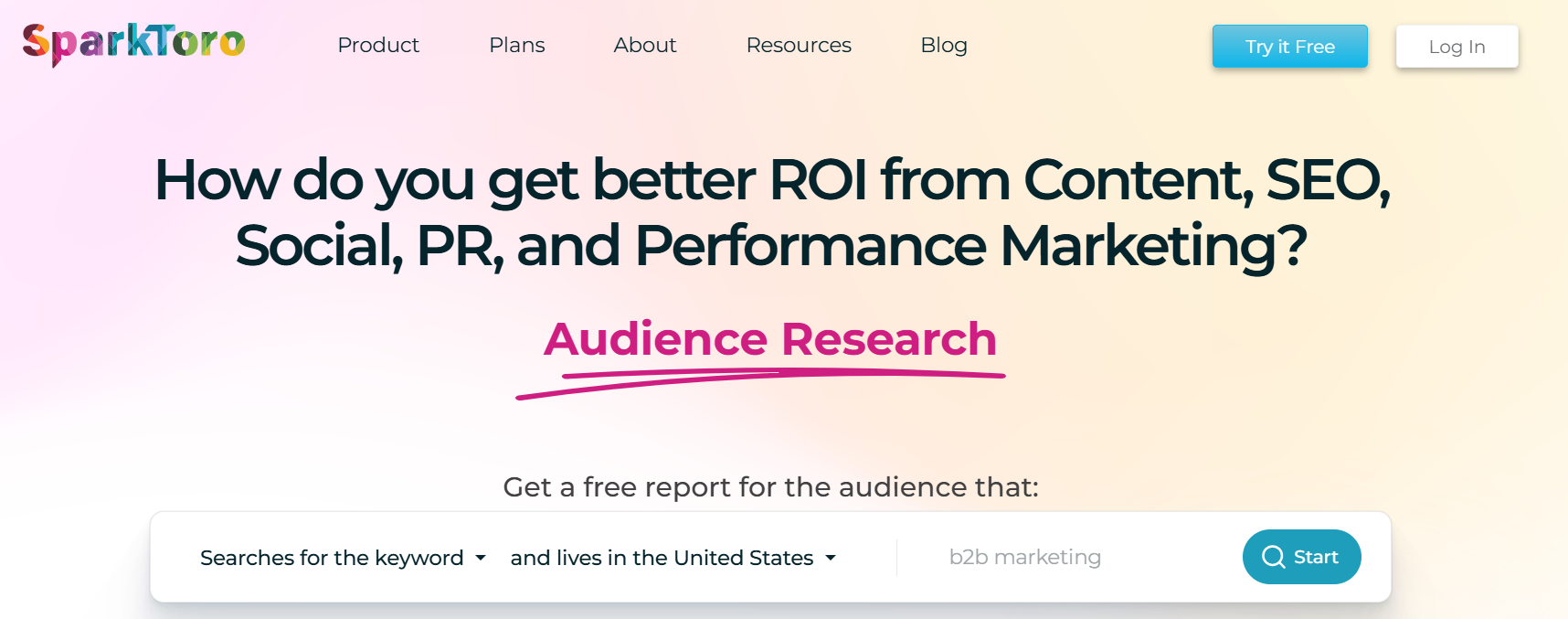 SparkToro to understand search behavior