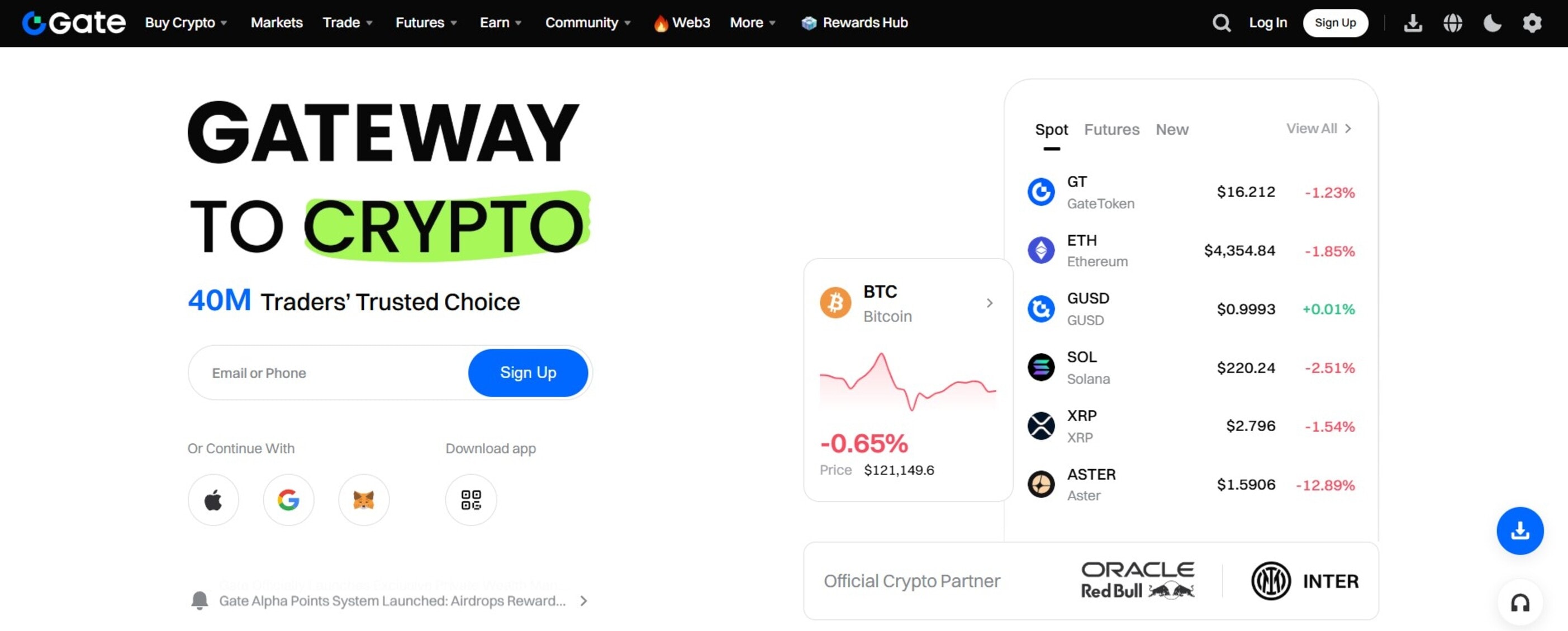 Gate.io - Best for Highest Variety and Institutional Futures Trading