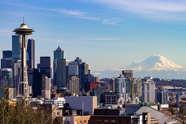 seattle, space needle, skyline