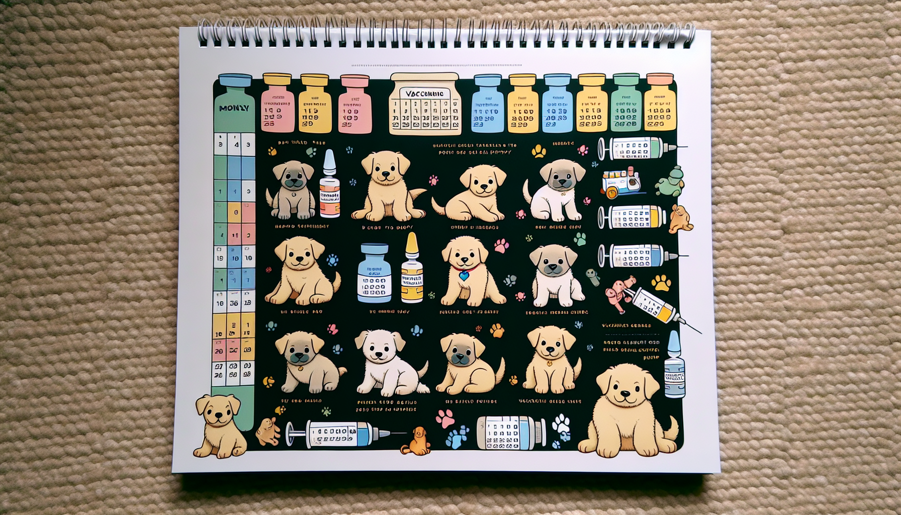 Calendario de vacunación para cachorros