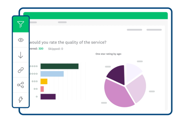 A screenshot of SurveyMonky, a powerful form builder.