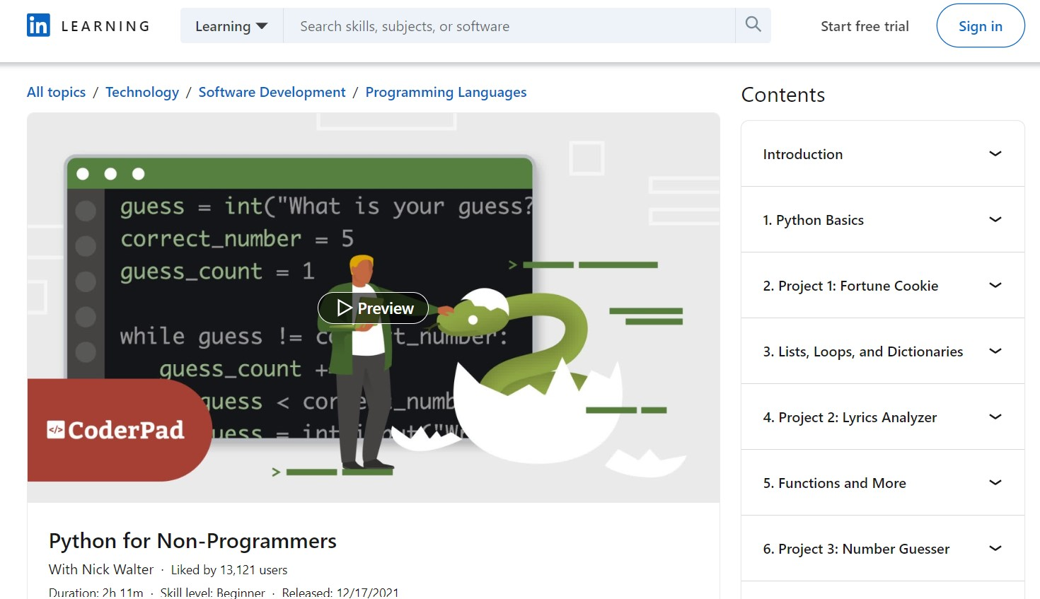 #1 Python LinkedIn Learning Python for Non Programmers
