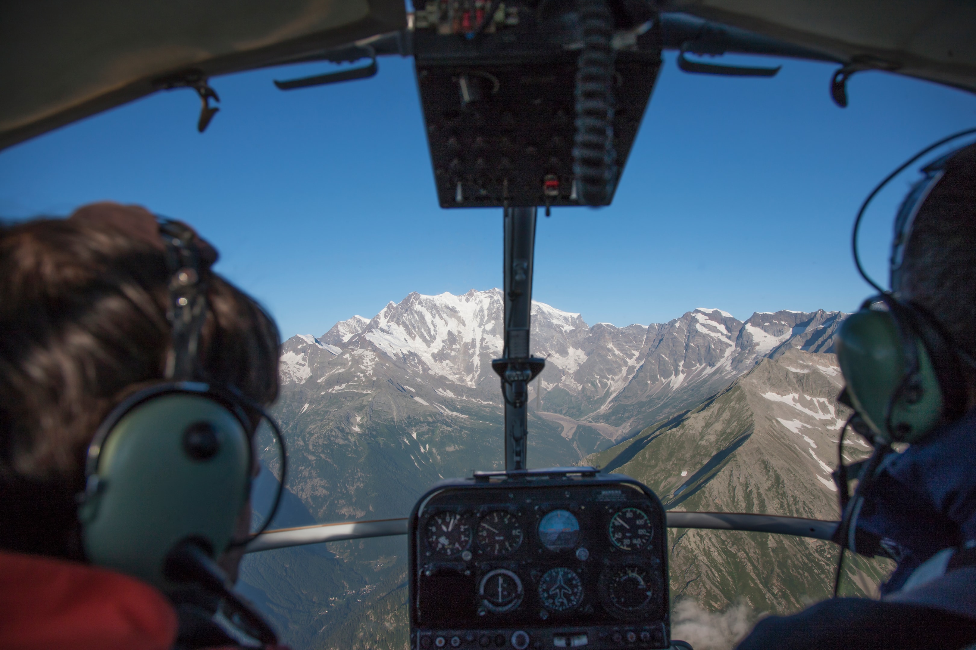 Flight instructors guiding student pilots during training.