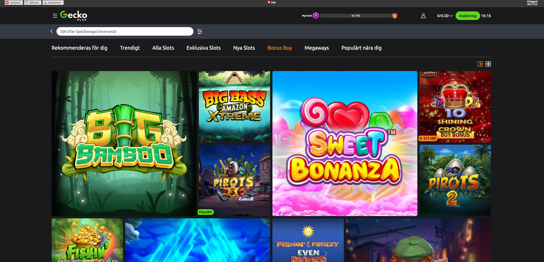 geckoplay bonus buy spel - spela ansvarsfullt