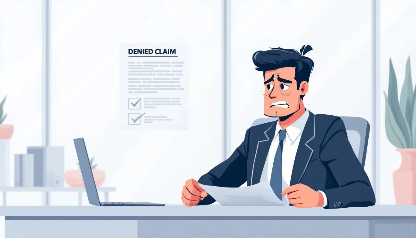 An illustration representing a denied workers compensation claim.