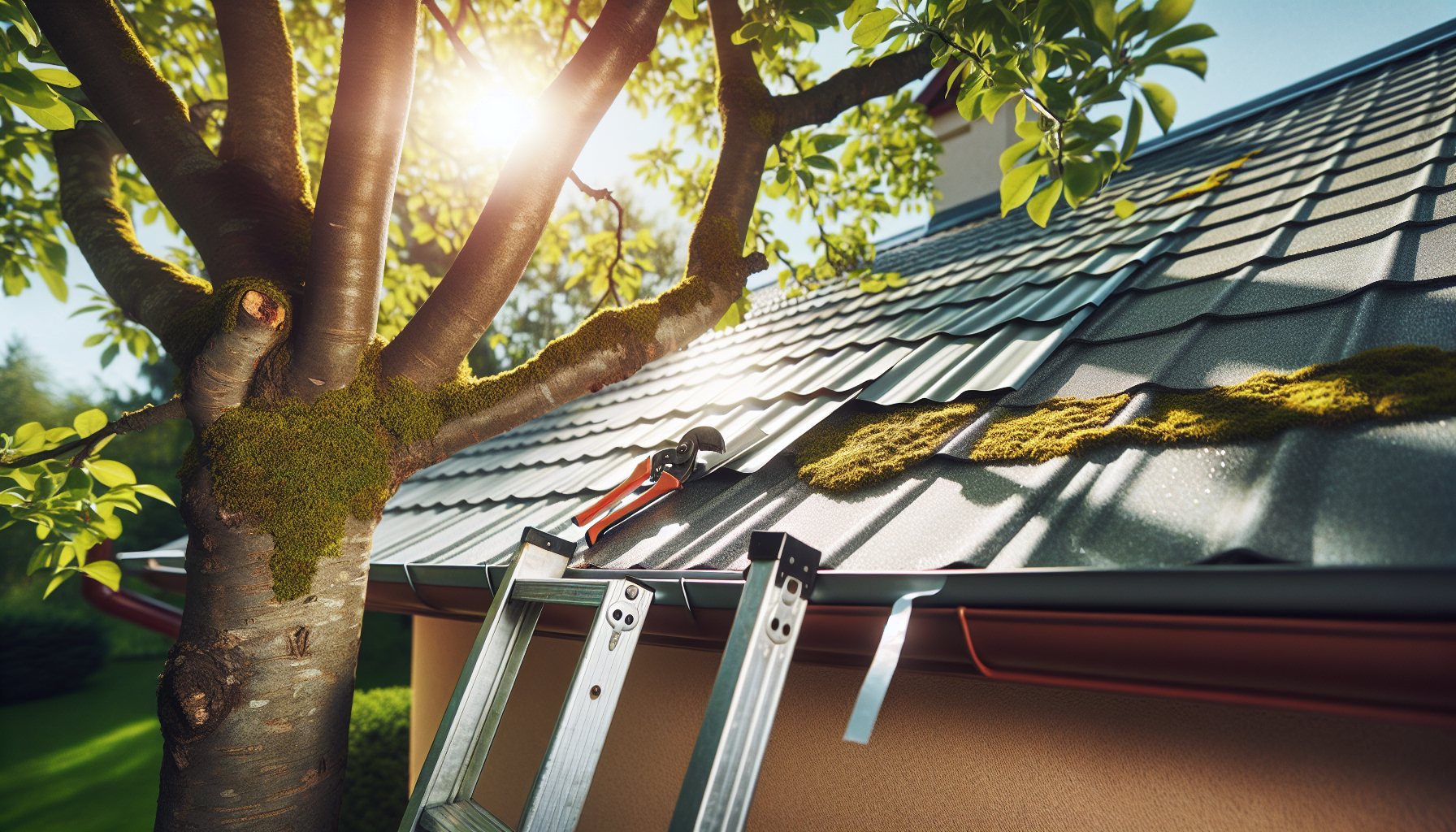 Illustration of preventative measures for roof maintenance