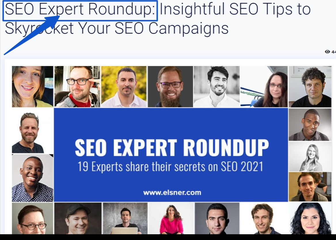 How to write your first blog post - expert roundup post example