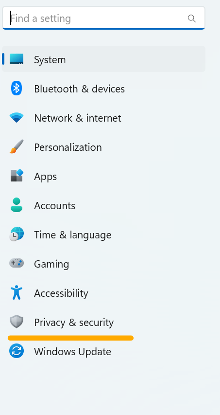 Check on the the Privacy & Security from your system tray