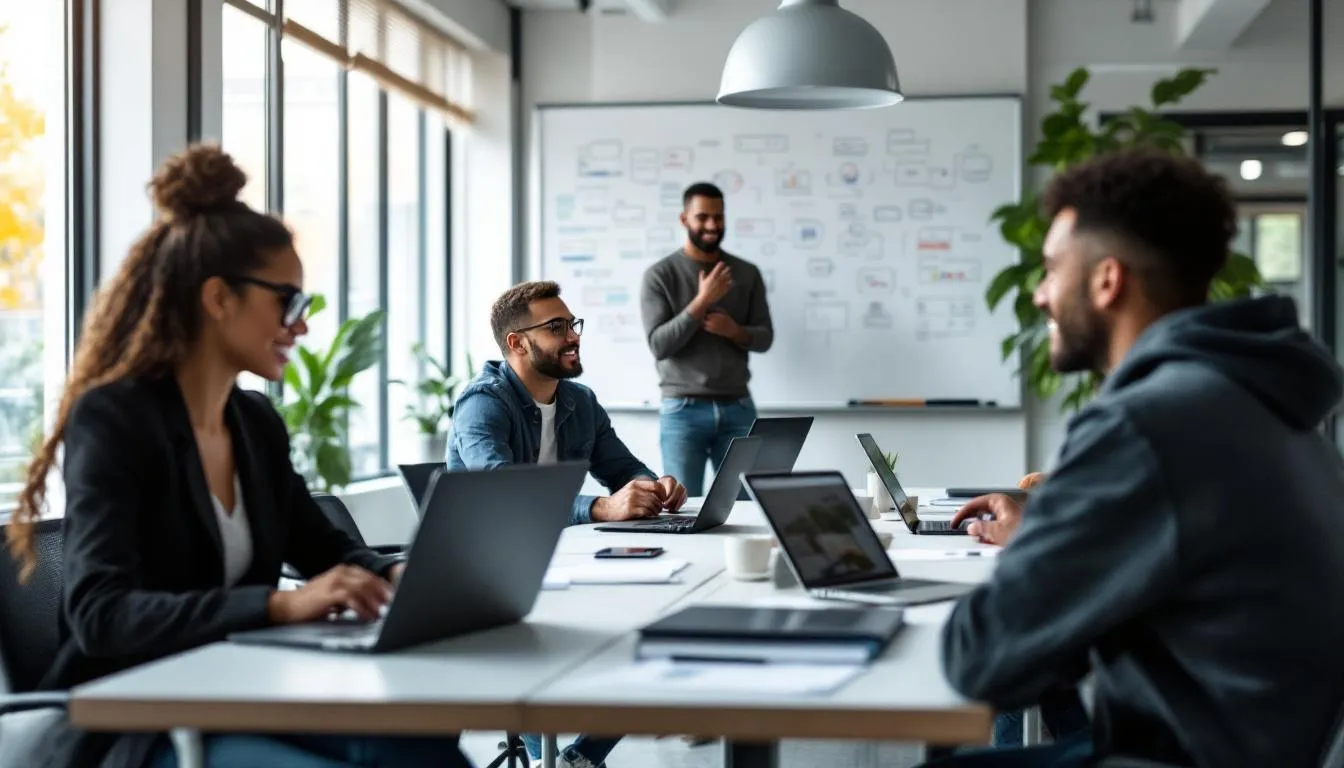 The image illustrates how a digital marketing agency can drive online marketing and business grow by implementing innovative digital marketing strategies tailored to meet specific needs. It highlights the agency's expertise in content creation, SEO, and online visibility to deliver measurable results and enhance brand presence across various social media platforms.