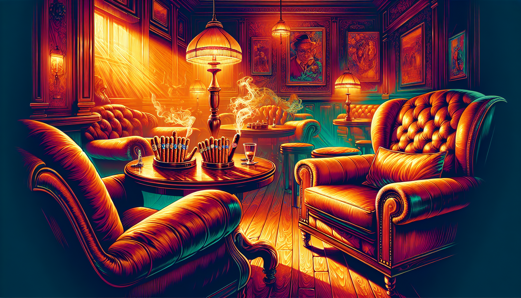 An artistic representation of the unique experience of enjoying an Arturo Fuente Casa Cuba Divine Inspiration cigar.