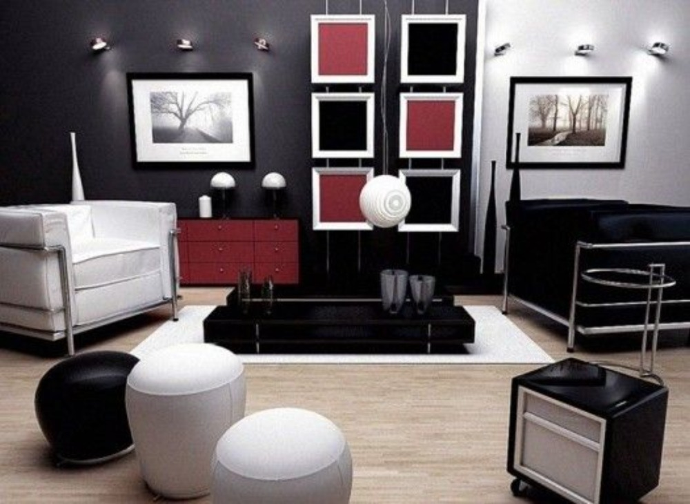 Black and maroon accent colors ideas 