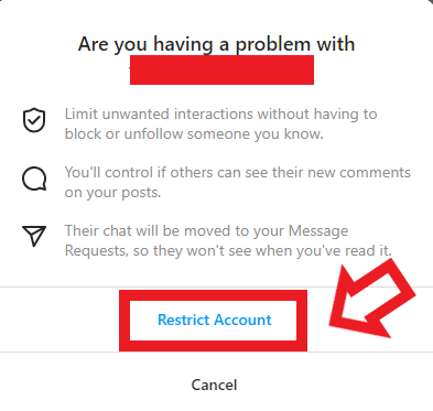 restrict account