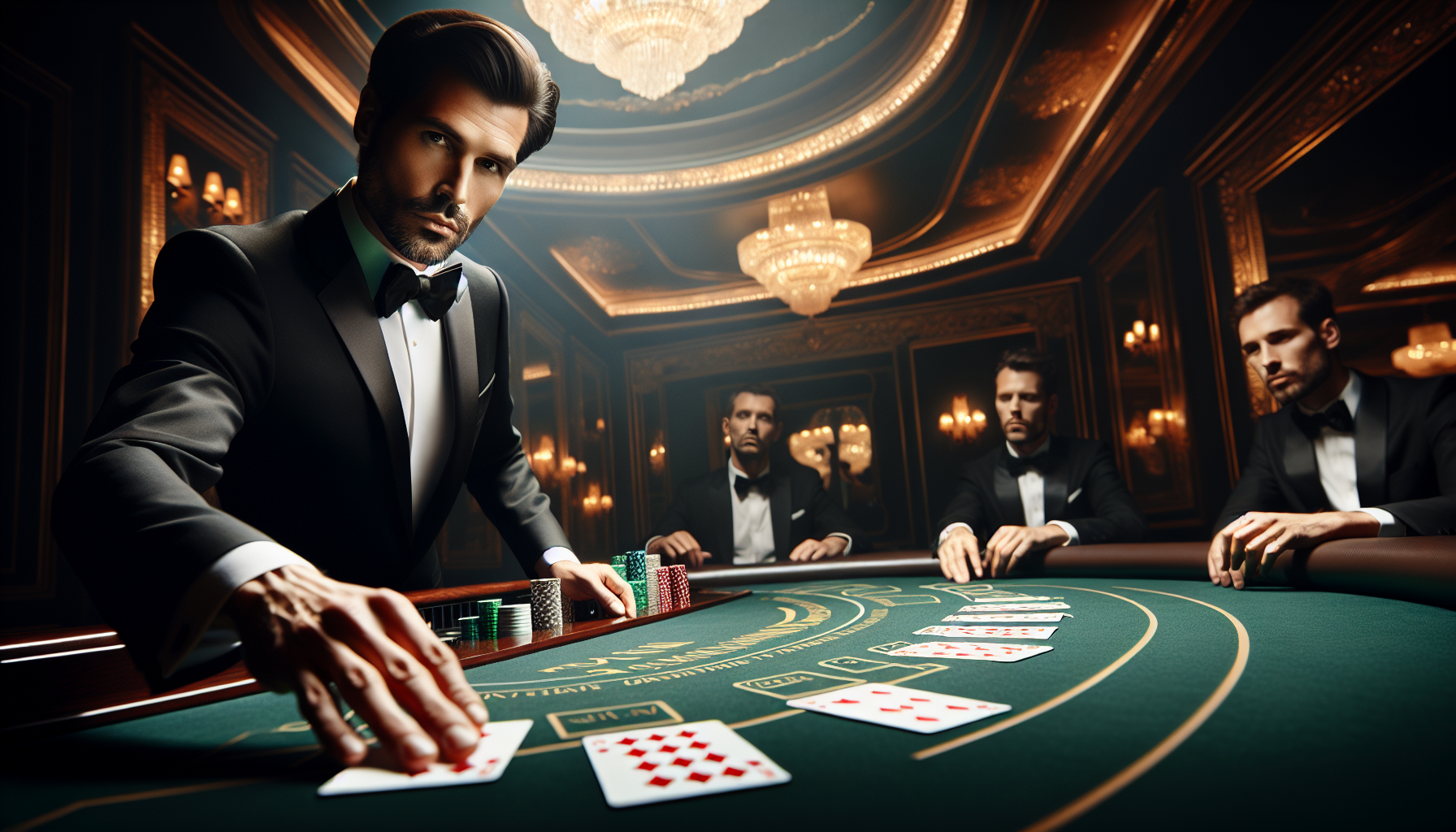 Illustration of live dealer blackjack game