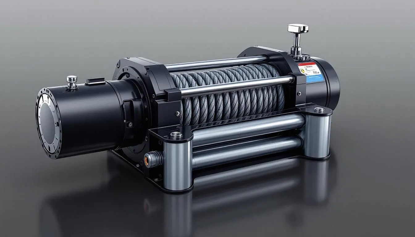A hydraulic planetary winch showcasing its speed and power capabilities.