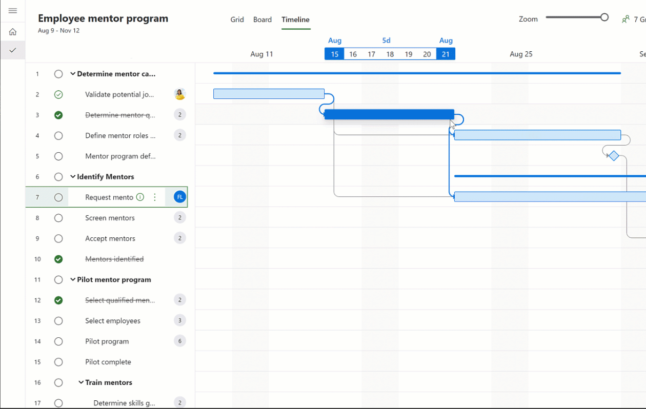Microsoft Project AI project management tool