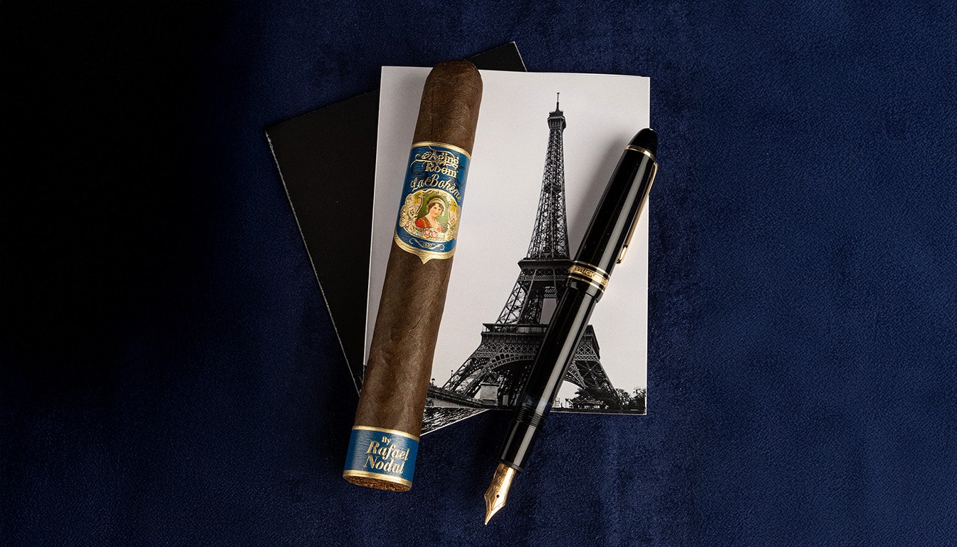 An assortment of Aging Room La Boheme cigars displayed elegantly.