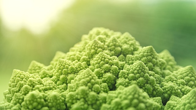 romanesco, vegetables, green