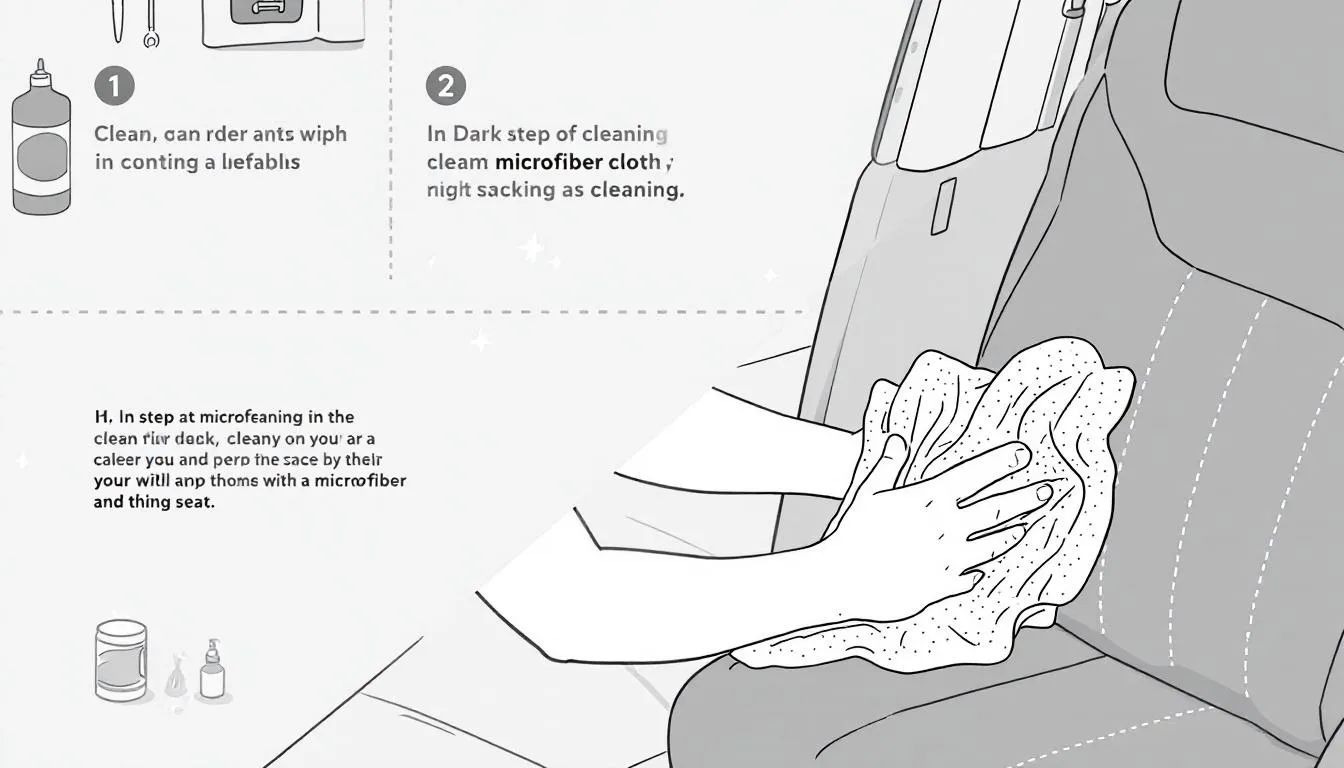 A person cleaning a car interior with a microfiber cloth, highlighting the process of deep cleaning.